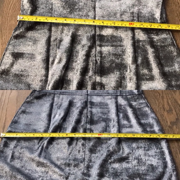 Something Navy Foil Shimmer Silver Mini Dress - Picture 8 of 8